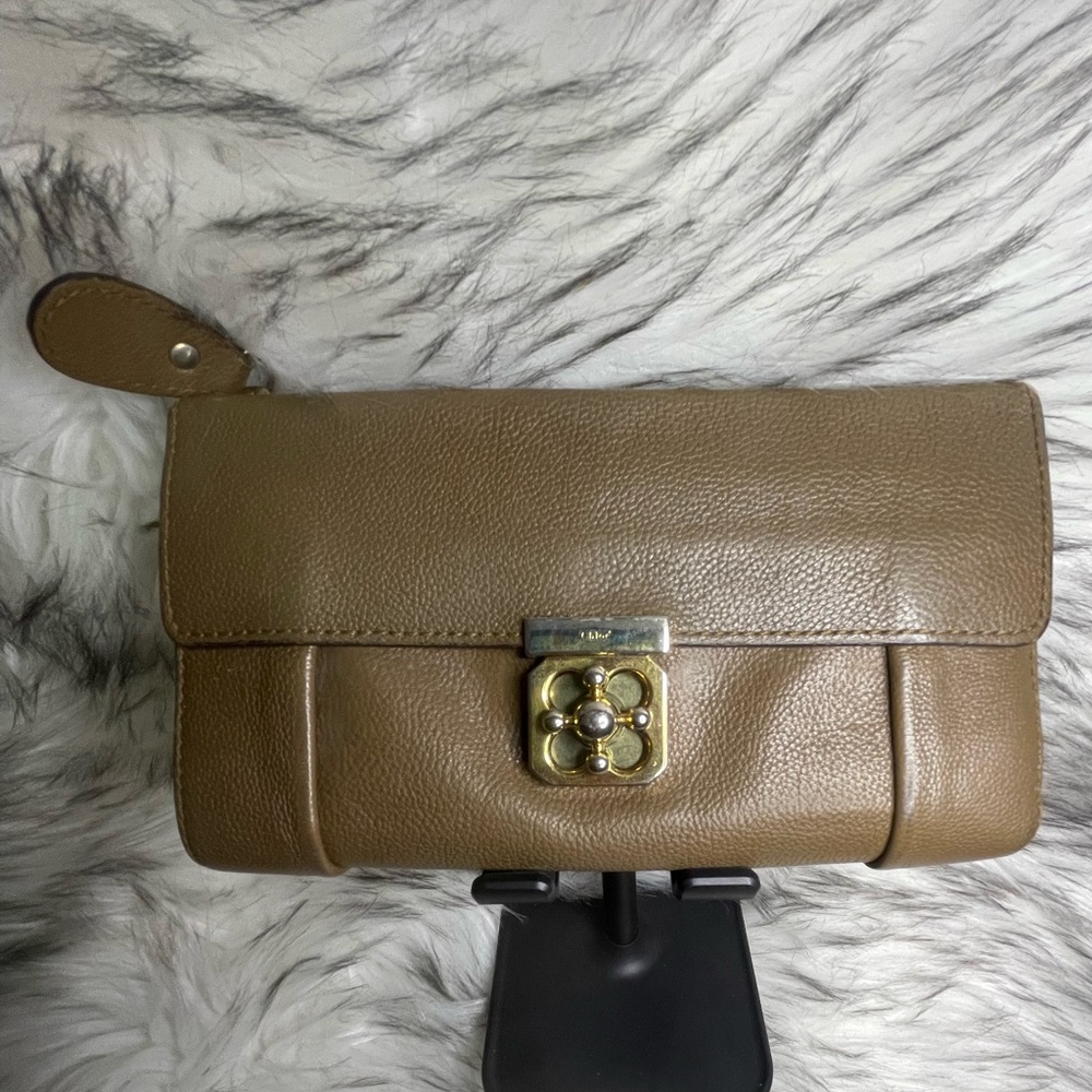 AUTHENTIC CHLOE ELSIE LONG ZIP TURN LOCK WALLET